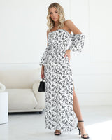 Off-the-shoulder maxi dress