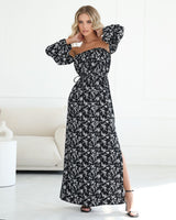 Off-the-shoulder maxi dress