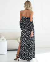 Off-the-shoulder maxi dress