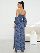 Off-the-shoulder maxi dress