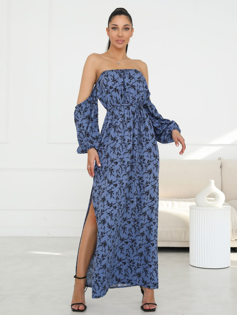 Off-the-shoulder maxi dress