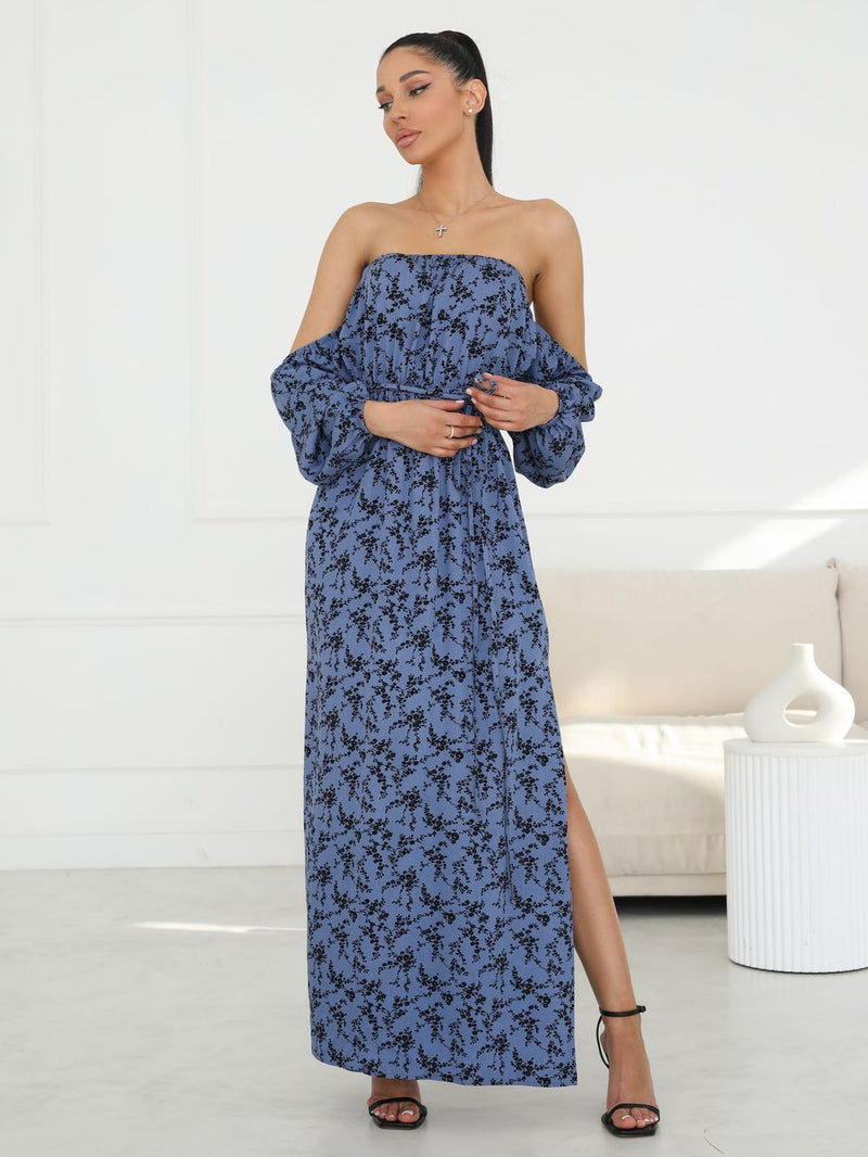 Off-the-shoulder maxi dress